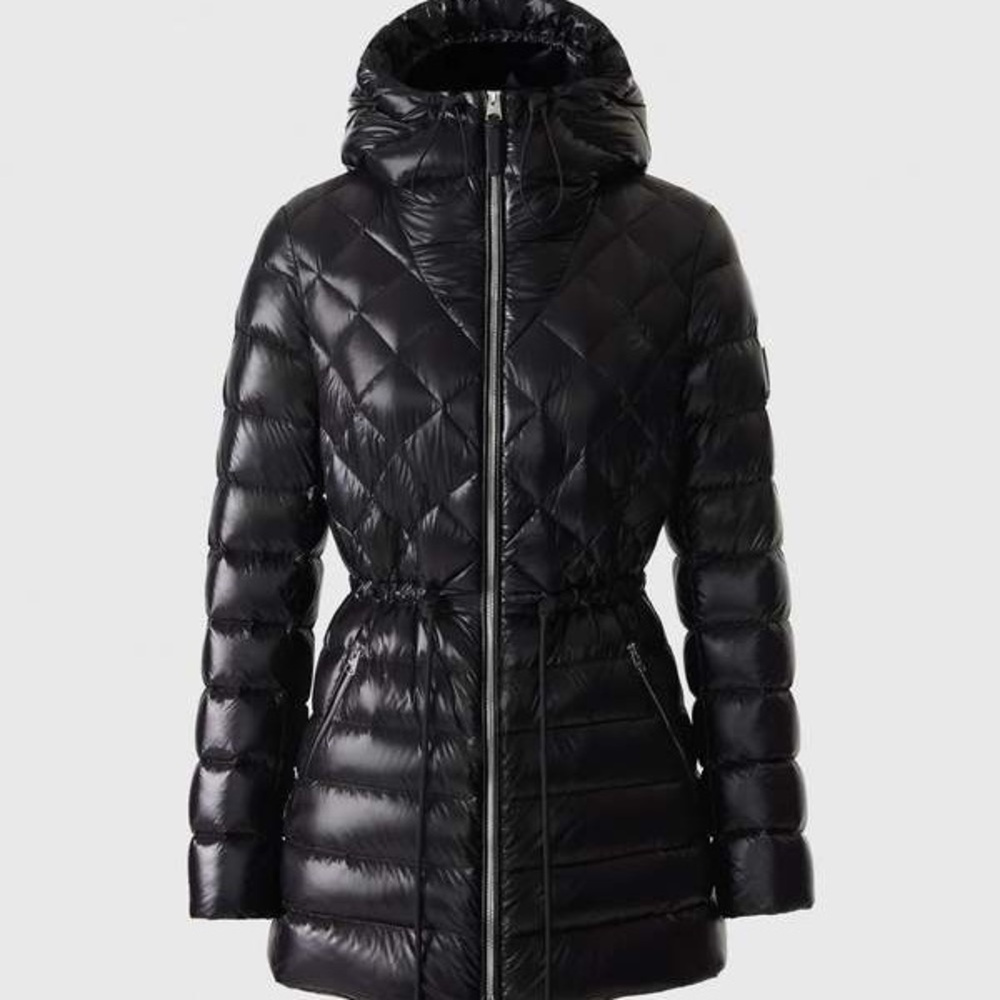 Mackage Tooky Jacket Black Quilted Hooded Drawstring Puffer Coat